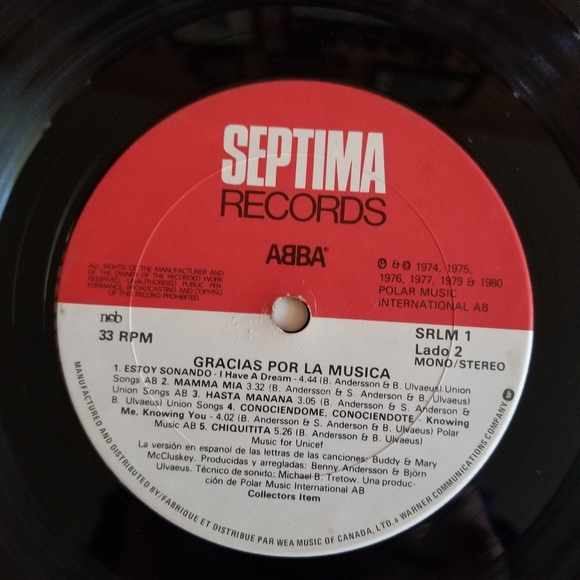 ABBA Gracias Por La Musica Vinyl Record LP Spanish Language Album - Picture 7 of 10